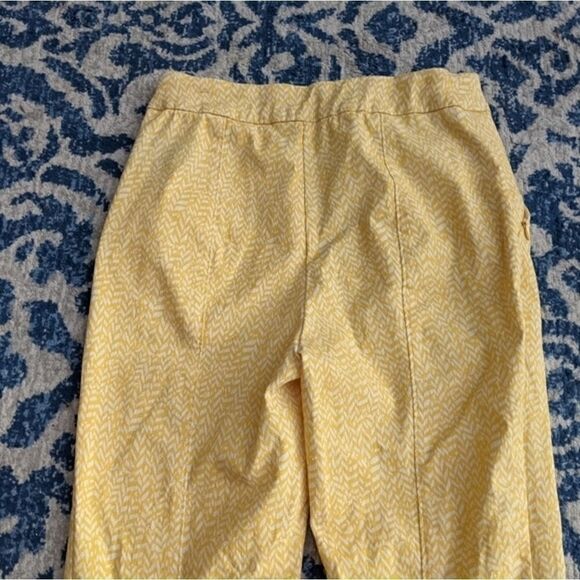 Renuar yellow and white print dress pants size 2 - Picture 7 of 14